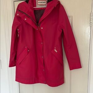 Hunter Pink Rain Jacket Tailored Classic Style